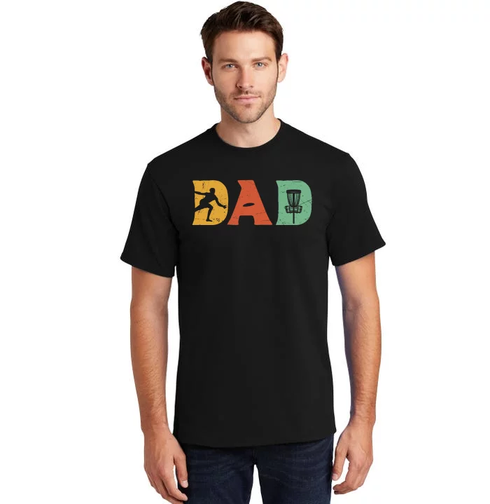 Funny Disc Golf Dad Retro Fathers Day Tall T-Shirt