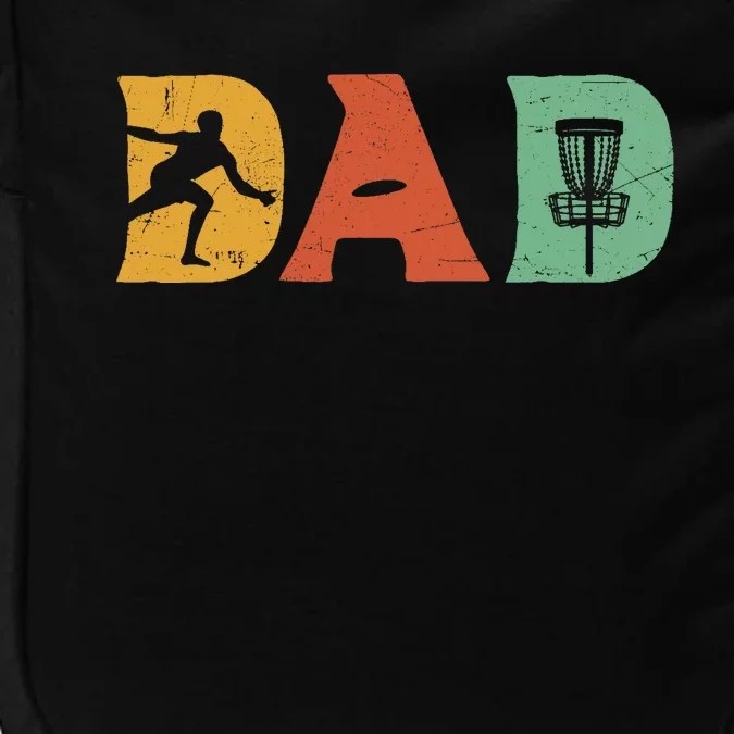 Funny Disc Golf Dad Retro Fathers Day Impact Tech Backpack