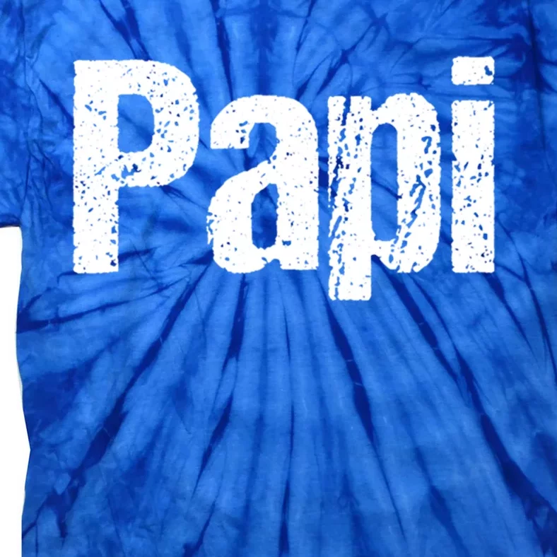 Fun Dad Gift Papi Hooded Gift Hispanic Spanish Gift Tie-Dye T-Shirt