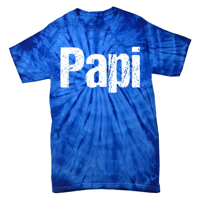 Fun Dad Gift Papi Hooded Gift Hispanic Spanish Gift Tie-Dye T-Shirt