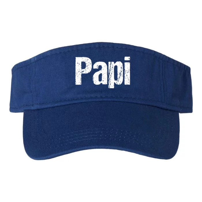 Fun Dad Gift Papi Hooded Gift Hispanic Spanish Gift Valucap Bio-Washed Visor