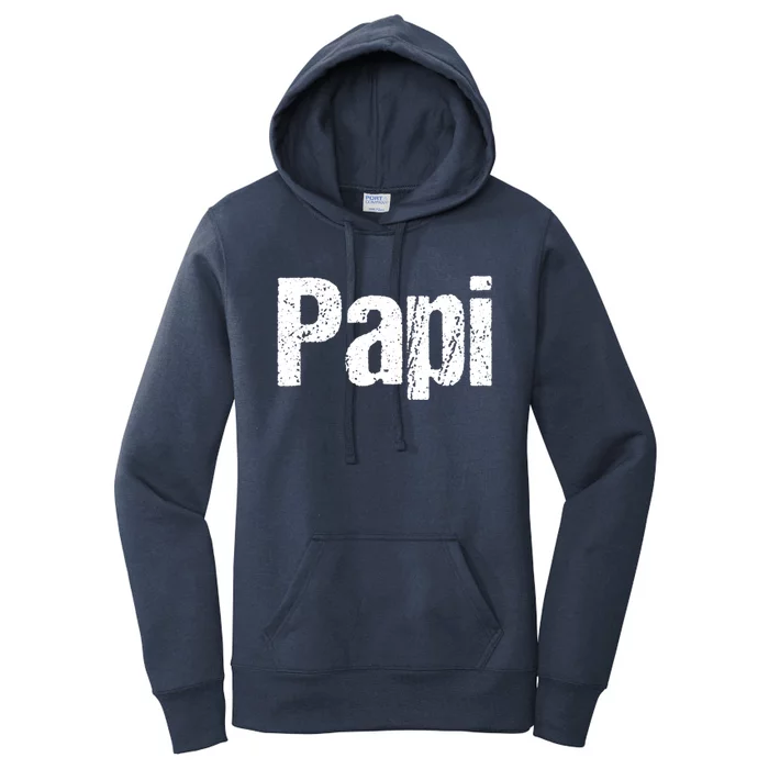 Fun Dad Gift Papi Hooded Gift Hispanic Spanish Gift Women's Pullover Hoodie