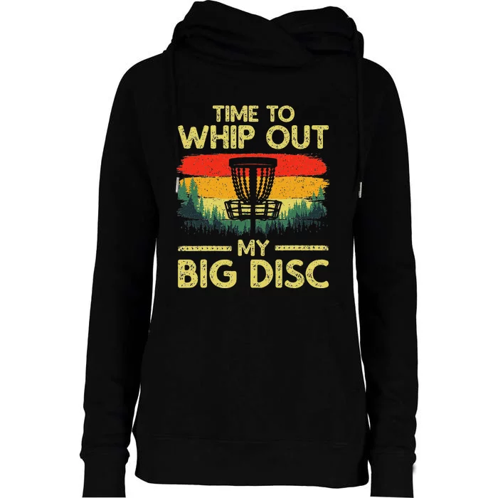 Funny Disc Golf Art Flying Disc Sport Players Womens Funnel Neck Pullover Hood