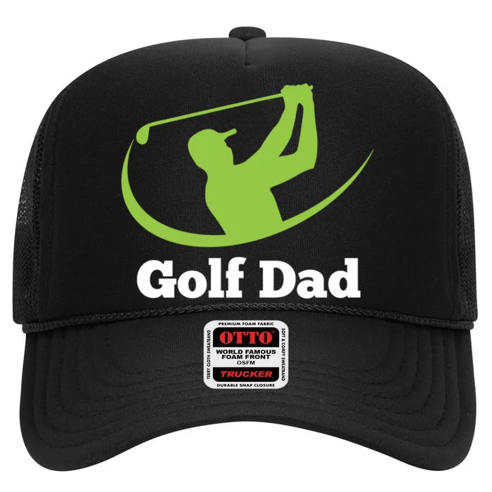 Father's Day Golf Dad Lover Best Dad By Par Gift For Dad High Crown Mesh Trucker Hat