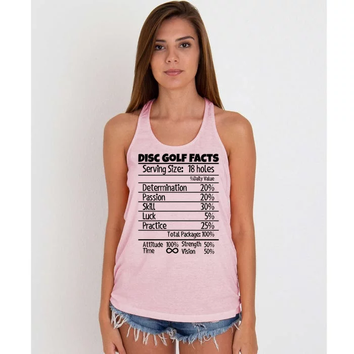 Funny Disc Golf Facts Cool Gift Women's Knotted Racerback Tank