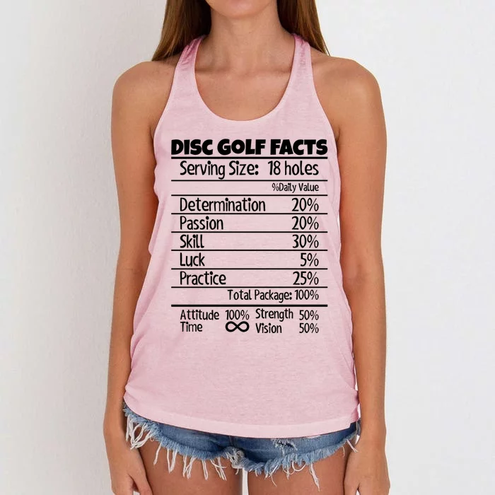 Funny Disc Golf Facts Cool Gift Women's Knotted Racerback Tank