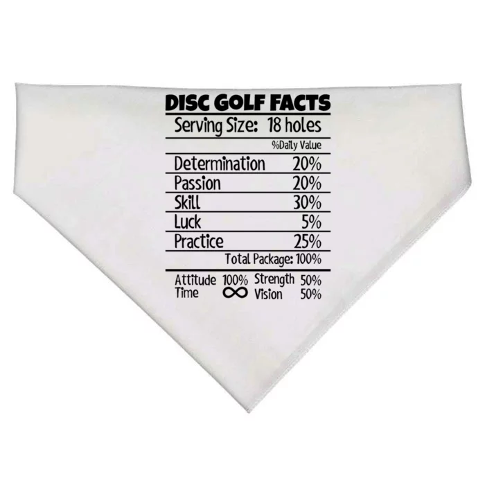 Funny Disc Golf Facts Cool Gift USA-Made Doggie Bandana