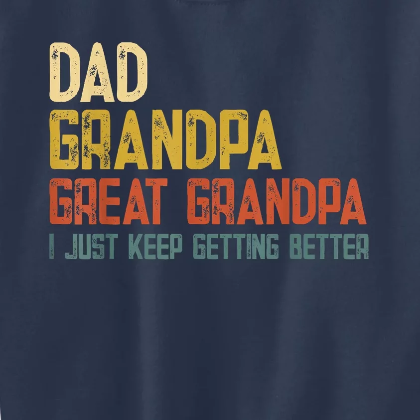 Fathers Day Gift From Grandkids Dad Grandpa Great Grandpa Kids Sweatshirt