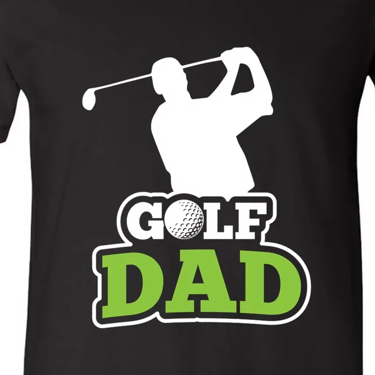 Father's Day Golf Golf Player Golf Dad Golf Lover Birthday Gift For Dad V-Neck T-Shirt