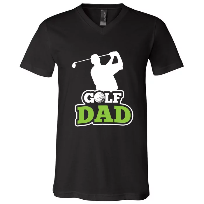 Father's Day Golf Golf Player Golf Dad Golf Lover Birthday Gift For Dad V-Neck T-Shirt