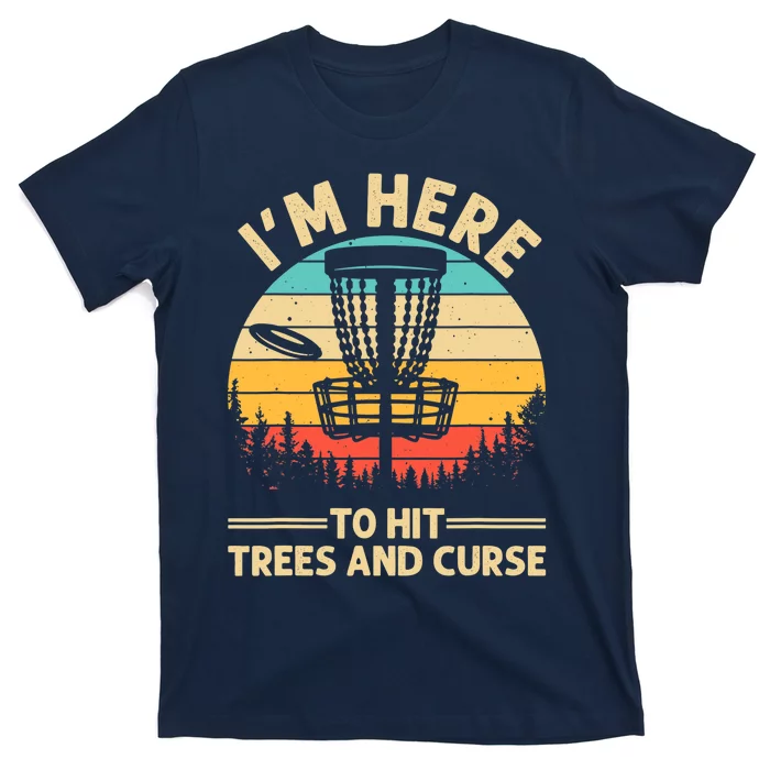 Funny Disc Golf Disc Golf Player Trees Sports T-Shirt