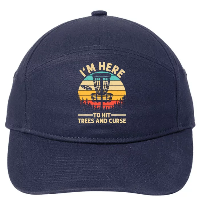 Funny Disc Golf Disc Golf Player Trees Sports 7-Panel Snapback Hat