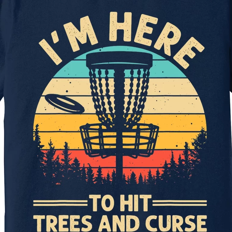 Funny Disc Golf Disc Golf Player Trees Sports Premium T-Shirt