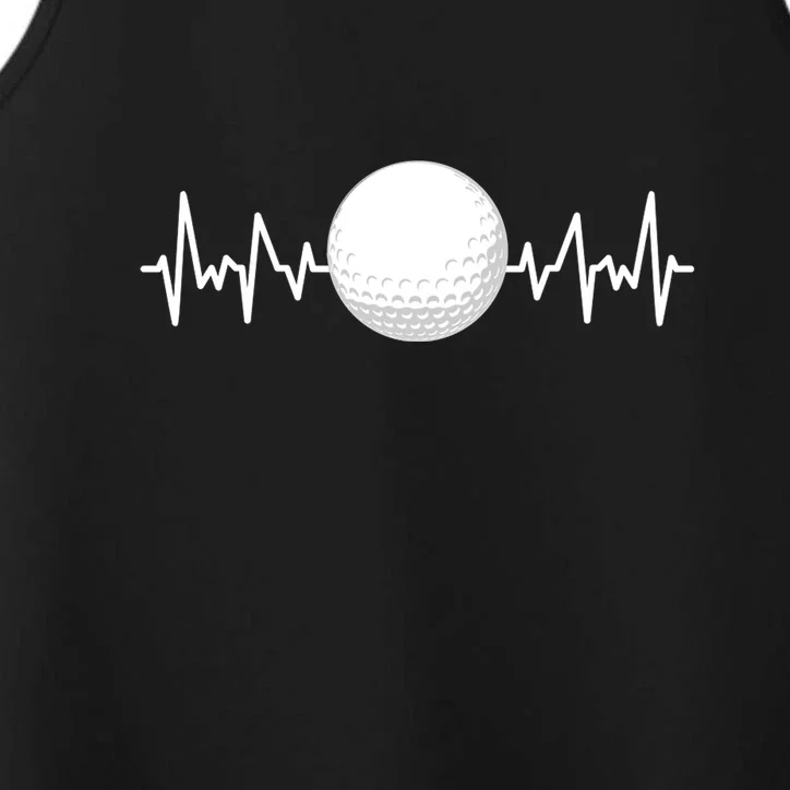 Father's Day Golf Heart Love Funny Golf For Men And Women Gift For Dad Performance Tank