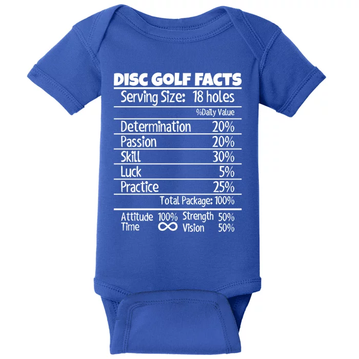 Funny Disc Golf Facts Great Gift Baby Bodysuit