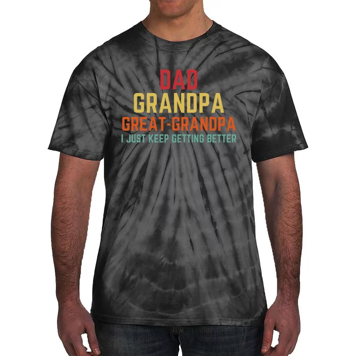 Fathers Day Gift From Grandkids Dad Grandpa Great Grandpa Tie-Dye T-Shirt