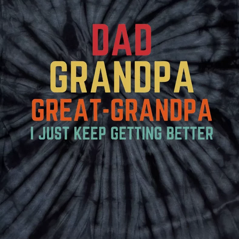 Fathers Day Gift From Grandkids Dad Grandpa Great Grandpa Tie-Dye T-Shirt