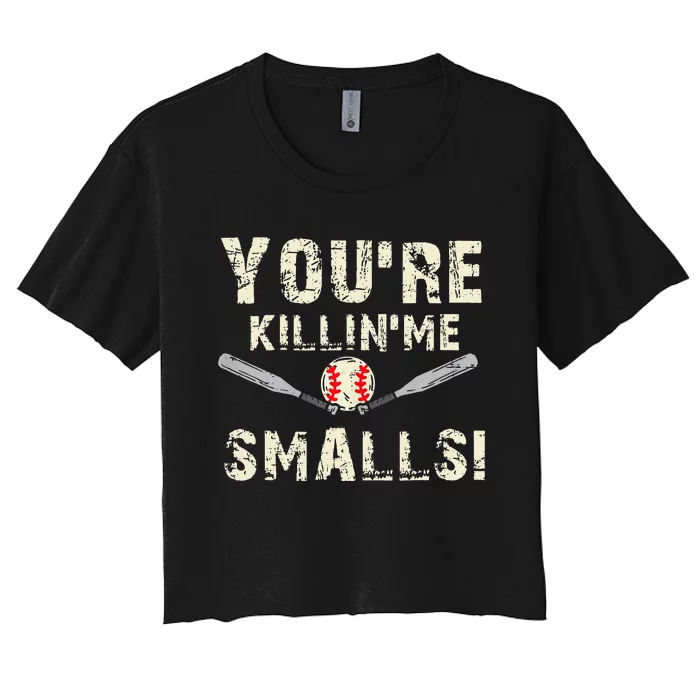 Funny Dad Gift You're Killing Me Smalls Dad And Child Women's Crop Top Tee