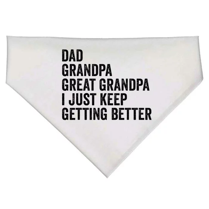 Fathers Day Grandpa from Grand Dad Great Grandfather USA-Made Doggie Bandana