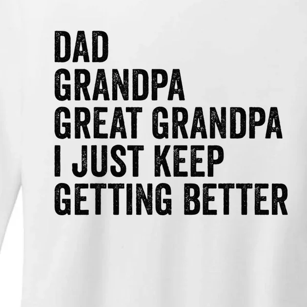 Fathers Day Grandpa from Grand Dad Great Grandfather Womens CVC Long Sleeve Shirt