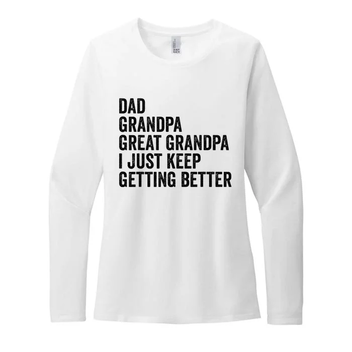 Fathers Day Grandpa from Grand Dad Great Grandfather Womens CVC Long Sleeve Shirt