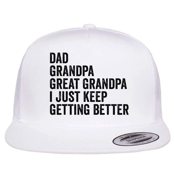 Fathers Day Grandpa from Grand Dad Great Grandfather Flat Bill Trucker Hat