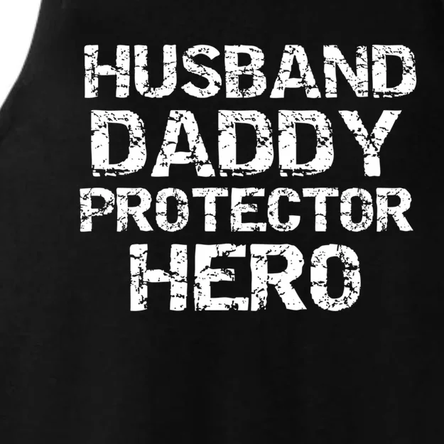 Fathers Day Gift From Wife Husband Daddy Protector Hero Gift Ladies Tri-Blend Wicking Tank