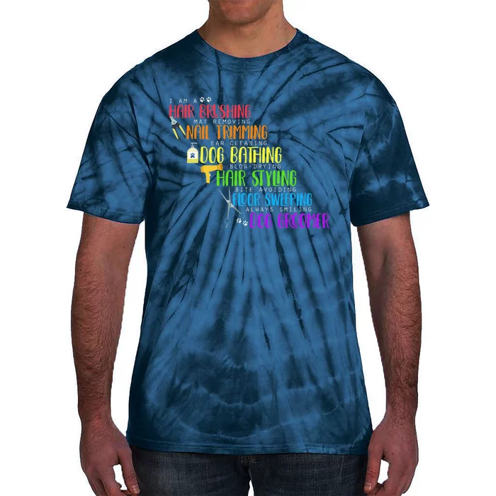 Funny Dog Groomer, Grooming Furologist Pet Lover Tie-Dye T-Shirt