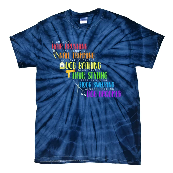 Funny Dog Groomer, Grooming Furologist Pet Lover Tie-Dye T-Shirt