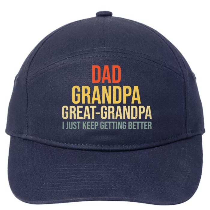 Funny Dad Great Grandpa For Fathers Day 7-Panel Snapback Hat