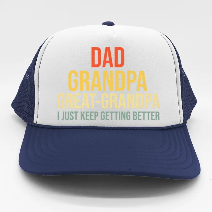 Funny Dad Great Grandpa For Fathers Day Trucker Hat