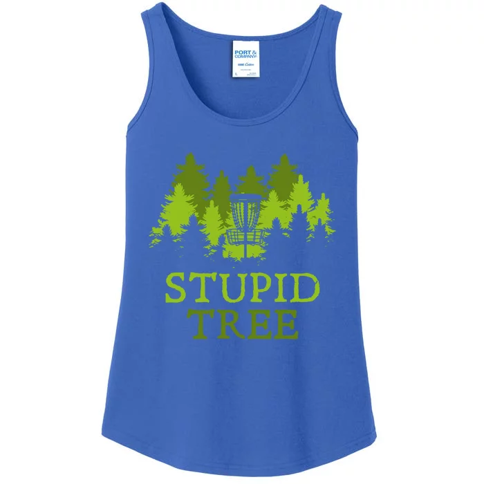 Funny Disc Golf Player Gift Stupid Tree Disc Golf Gift Ladies Essential Tank