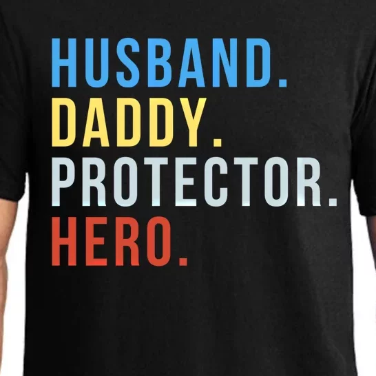 Fathers Day Gift Husband Daddy Protector Hero Gift Pajama Set