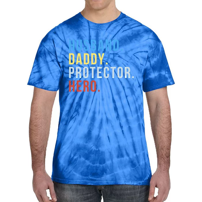 Fathers Day Gift Husband Daddy Protector Hero Gift Tie-Dye T-Shirt