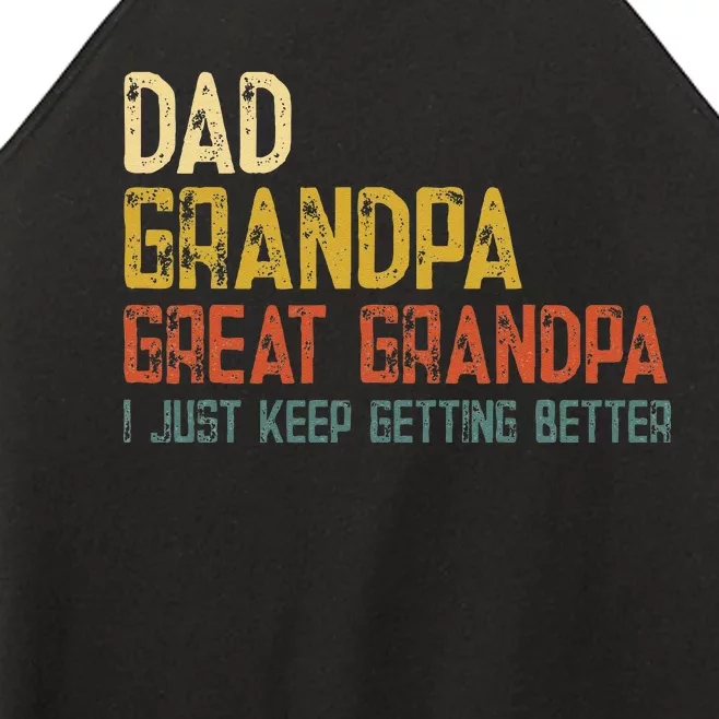 Fathers Day Gift from Grand Dad Grandpa Great Grandpa Women’s Perfect Tri Rocker Tank