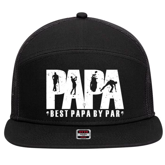 Father's Day Golf Papa Dad Father Golfers Gift For Dad 7 Panel Mesh Trucker Snapback Hat