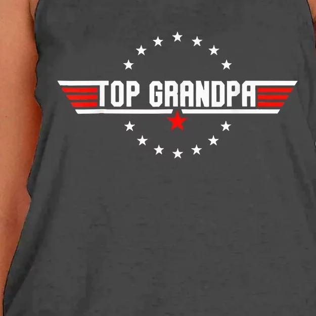 Fathers Day Gift Grandpa Gift From Son Daughter Grandkids Women's Knotted Racerback Tank