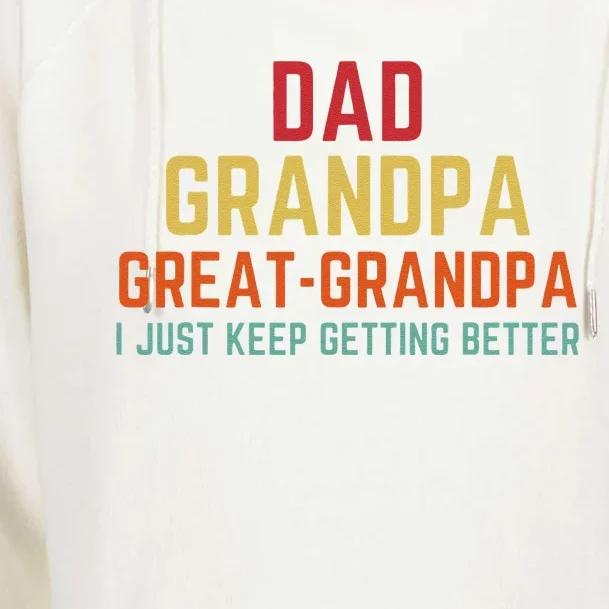 Fathers Day Gift From Grand Dad Grandpa Great Grandpa Womens Funnel Neck Pullover Hood