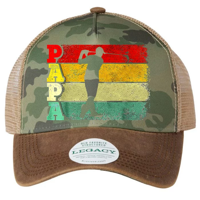 Father's Day Golf Papa Retro Vintage Golf Dad Father Gift For Dad Legacy Tie Dye Trucker Hat