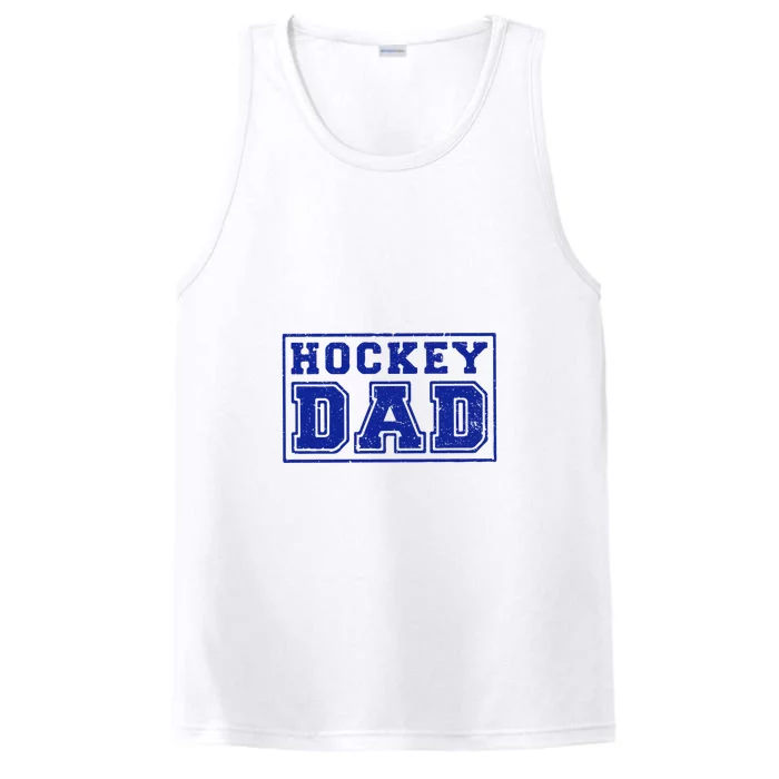 Father's Day Gift Funny Hockey Dad Performance Tank