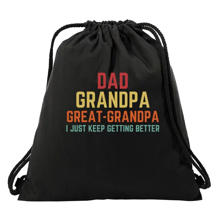 Fathers Day Gift from GrandKid Dad Grandpa Great Grandpa Drawstring Bag