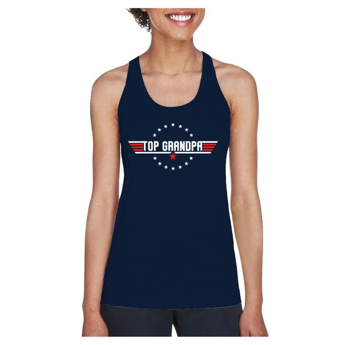 Fathers Day Gift Grandpa Gift From Grand Son Daughter Women's Racerback Tank