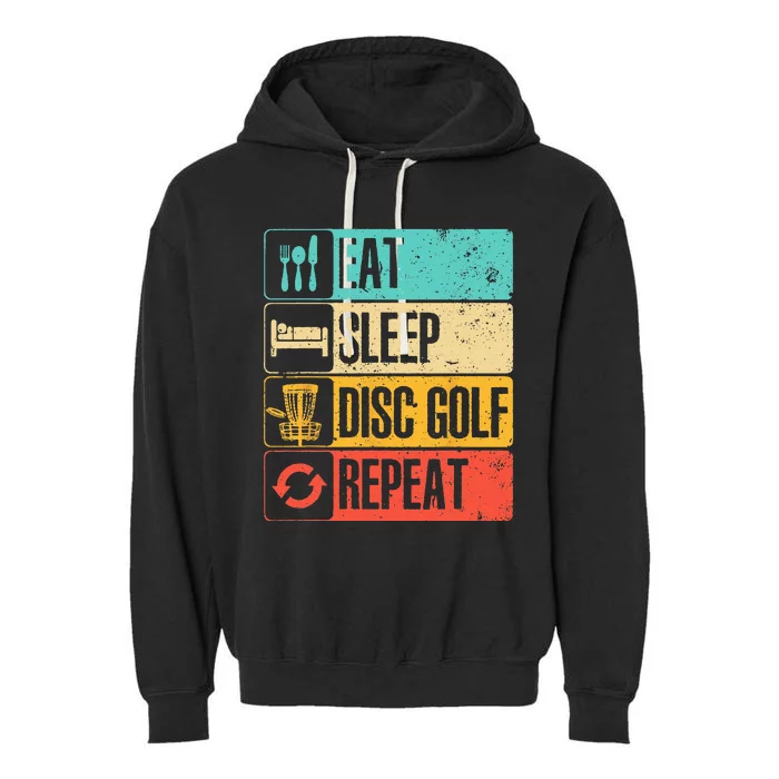 Funny Disc Golf Art For  Golf Player Disc Golfers Garment-Dyed Fleece Hoodie