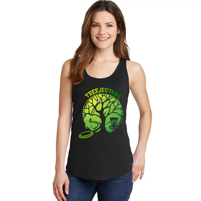 Funny Disc Golf Graphic Tree Gift Ladies Essential Tank