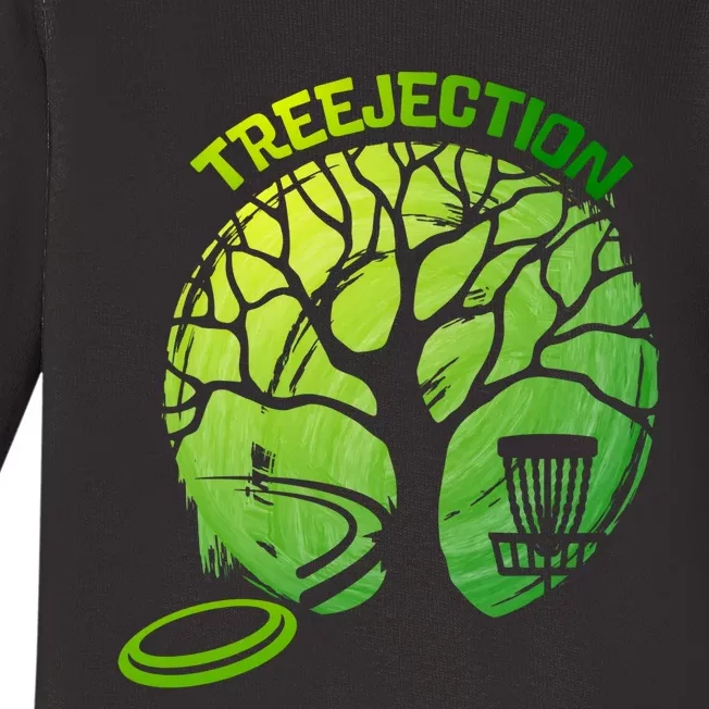 Funny Disc Golf Graphic Tree Gift Baby Long Sleeve Bodysuit