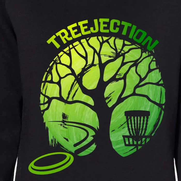 Funny Disc Golf Graphic Tree Gift Womens California Wash Sweatshirt