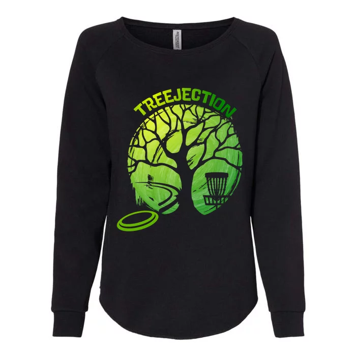 Funny Disc Golf Graphic Tree Gift Womens California Wash Sweatshirt