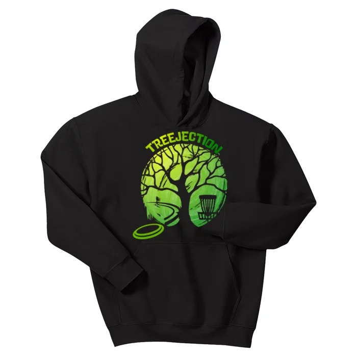 Funny Disc Golf Graphic Tree Gift Kids Hoodie