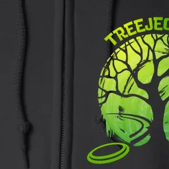 Funny Disc Golf Graphic Tree Gift Full Zip Hoodie