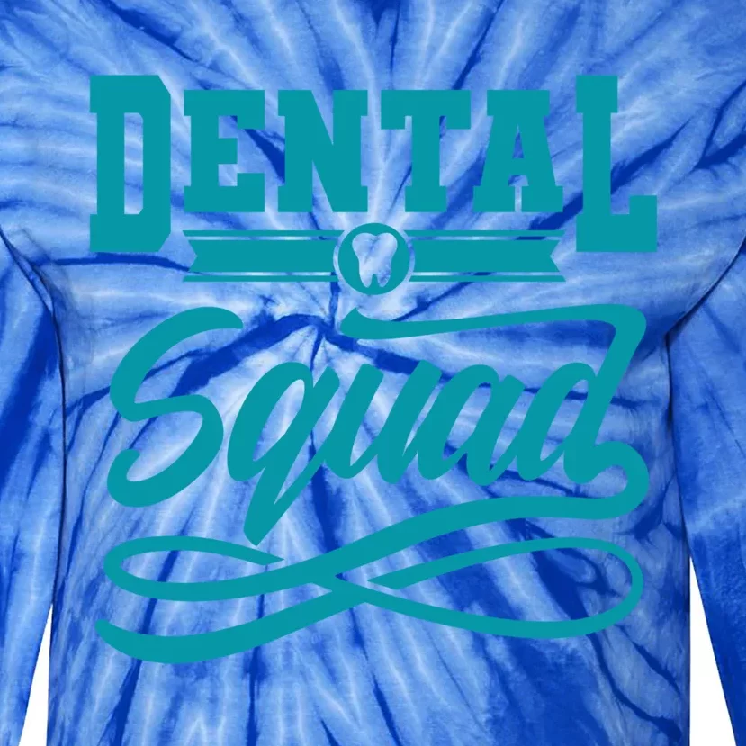 Funny Dentist Gift Tooth For Dental Assistant Dental Squad Gift Tie-Dye Long Sleeve Shirt